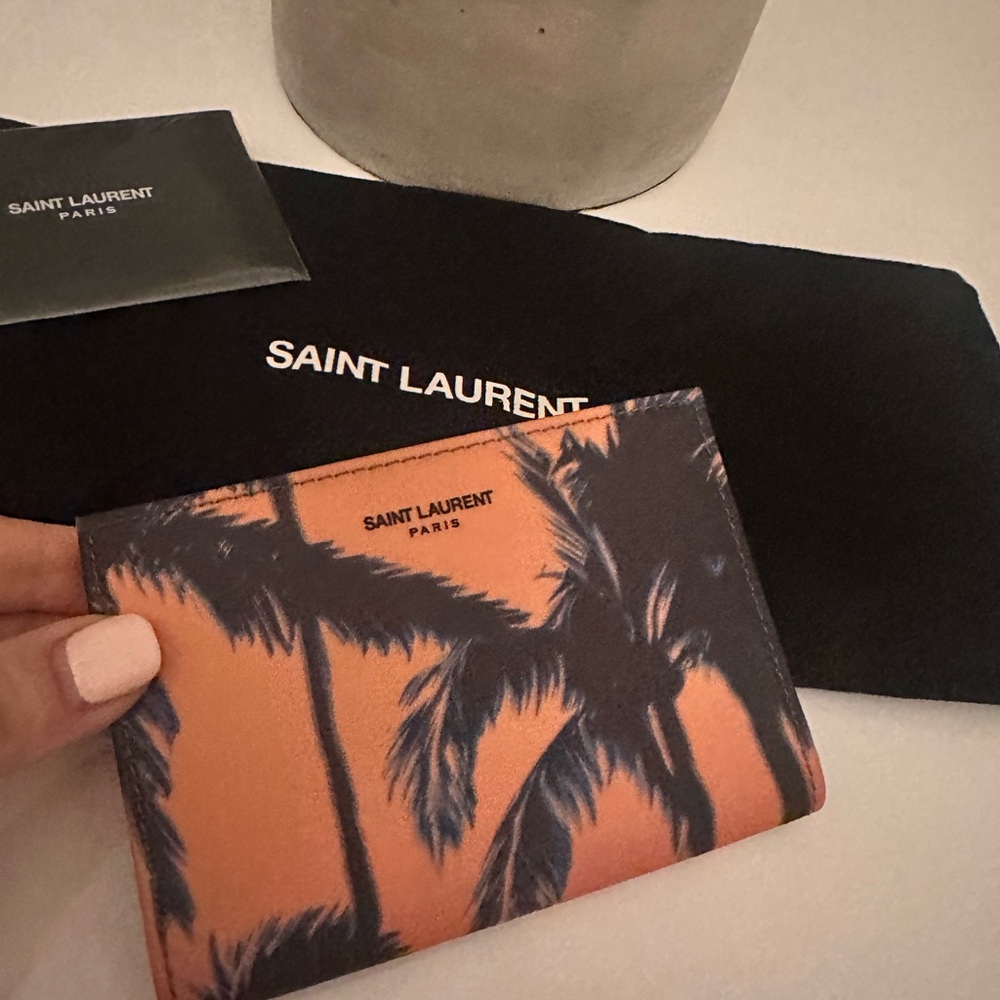 AUTHENTIC, Rare Yves Saint Laurent Wallet Palm Tree